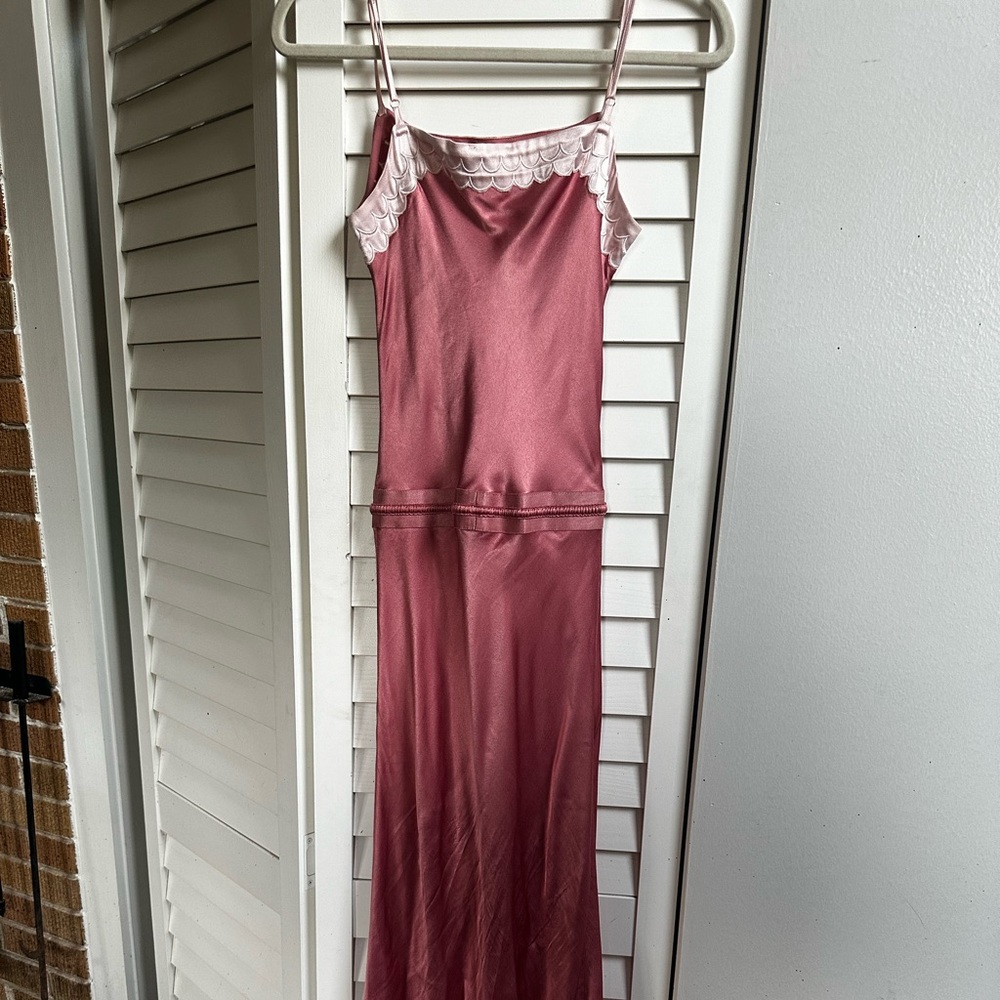 Pink Silk Flannel Dress